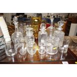 A quantity of various glassware including decanter