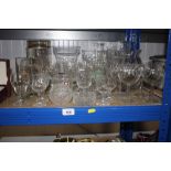 A quantity of various table glassware