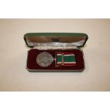 A WVS medal cased