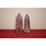 Two quartz obelisks