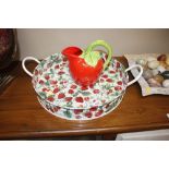 An Emma Bridgewater metal ware strawberry garden t