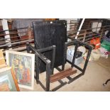 A black wooden table for restoration