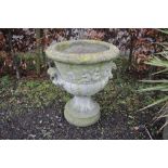 A precast garden urn of Campana shape