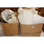 A quantity of various lampshades