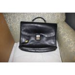 A vintage leather briefcase