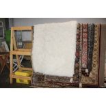 A Greek Flokati woollen pile rug, approx, 5'10" x