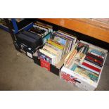 Three boxes of miscellaneous books