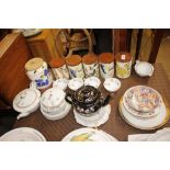 A collection of various china including Noritake t