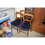 A set of four Victorian dining chairs