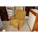 An Art Deco design deep seated easy chair