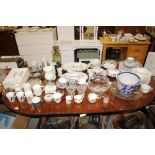 A large quantity of various china and glassware to