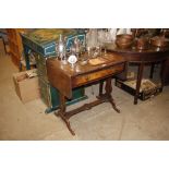 A walnut sofa table