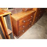 A Victorian mahogany chest of two short and two lo