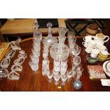 A quantity of various cut table glassware