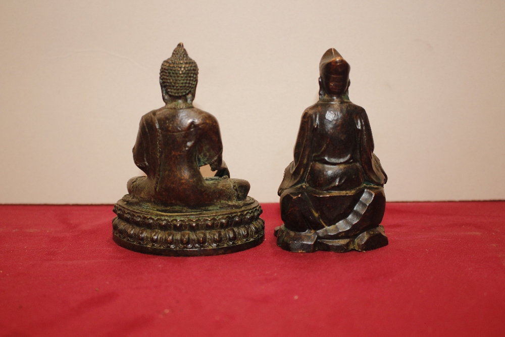 Two miniature bronze Deity figures - Image 2 of 3