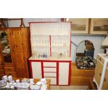 A painted pine kitchen dresser