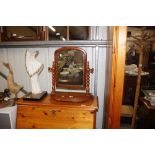 A Victorian swing toilet mirror