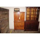 A mahogany linen cabinet on chest by Hicks of Dubl