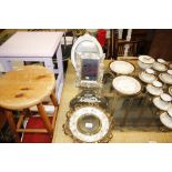 Four various decorative table mirrors