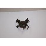 An oriental bronze model of a crab