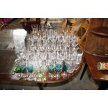 A quantity of various table glassware etc.