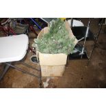 An artificial Christmas tree