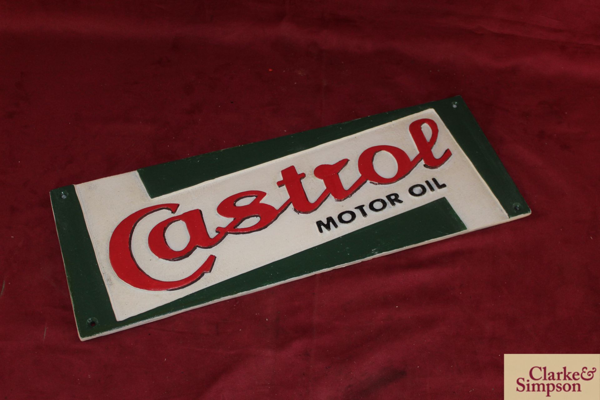 Rectangular Castrol sign.*