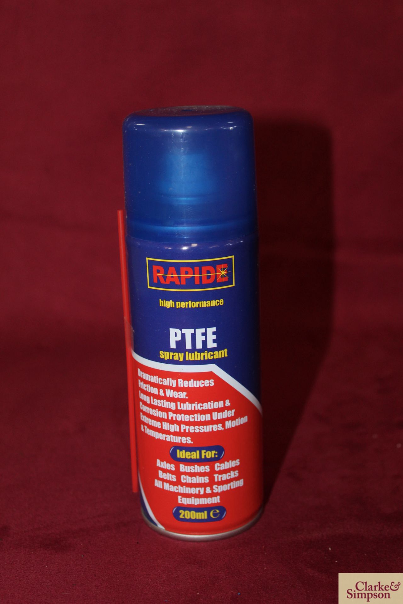 12x 200ml PTFE lubricant spray.* - Image 2 of 2