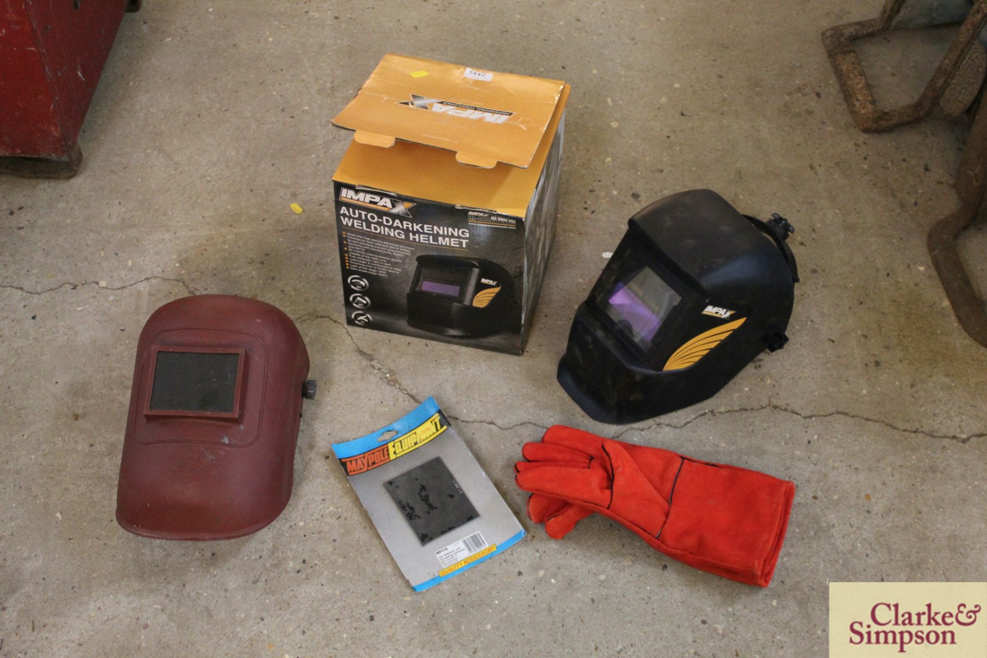 Auto darkening welding helmet and another.