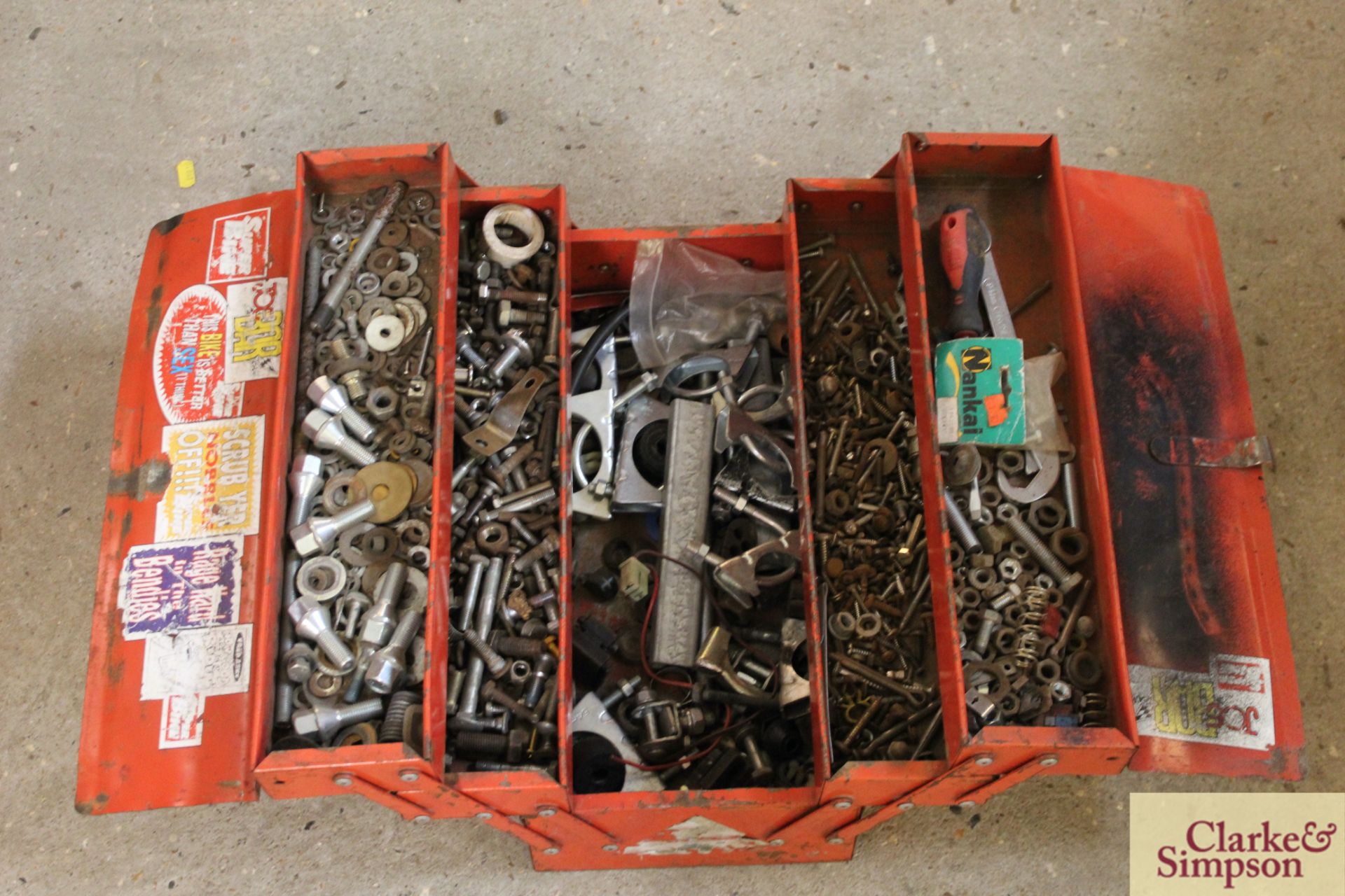 2x cases of various screws etc and cantilever toolbox of various bolts. - Image 6 of 6