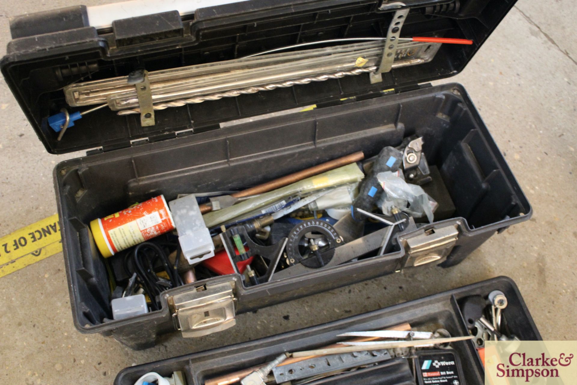 Stanley tool box with contents of tools. - Image 3 of 3