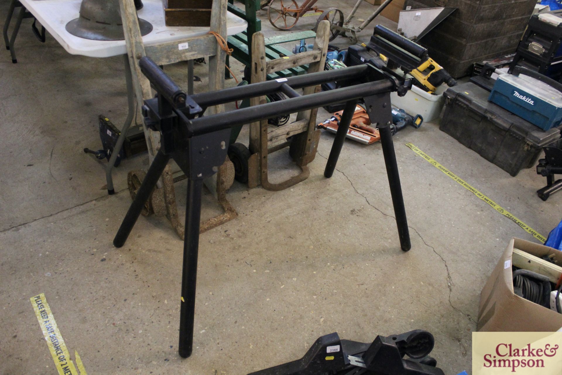 Two large roller table stands. - Image 3 of 5