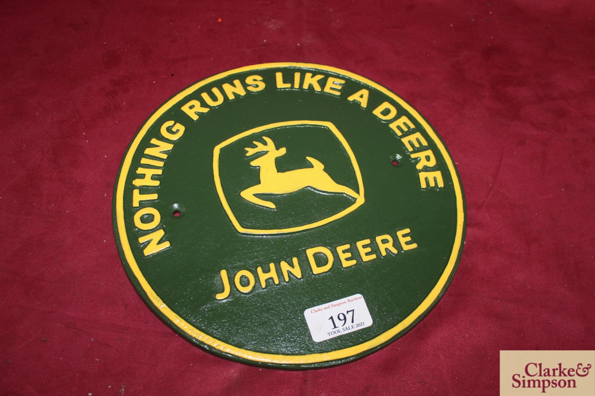 John Deere plaque.*