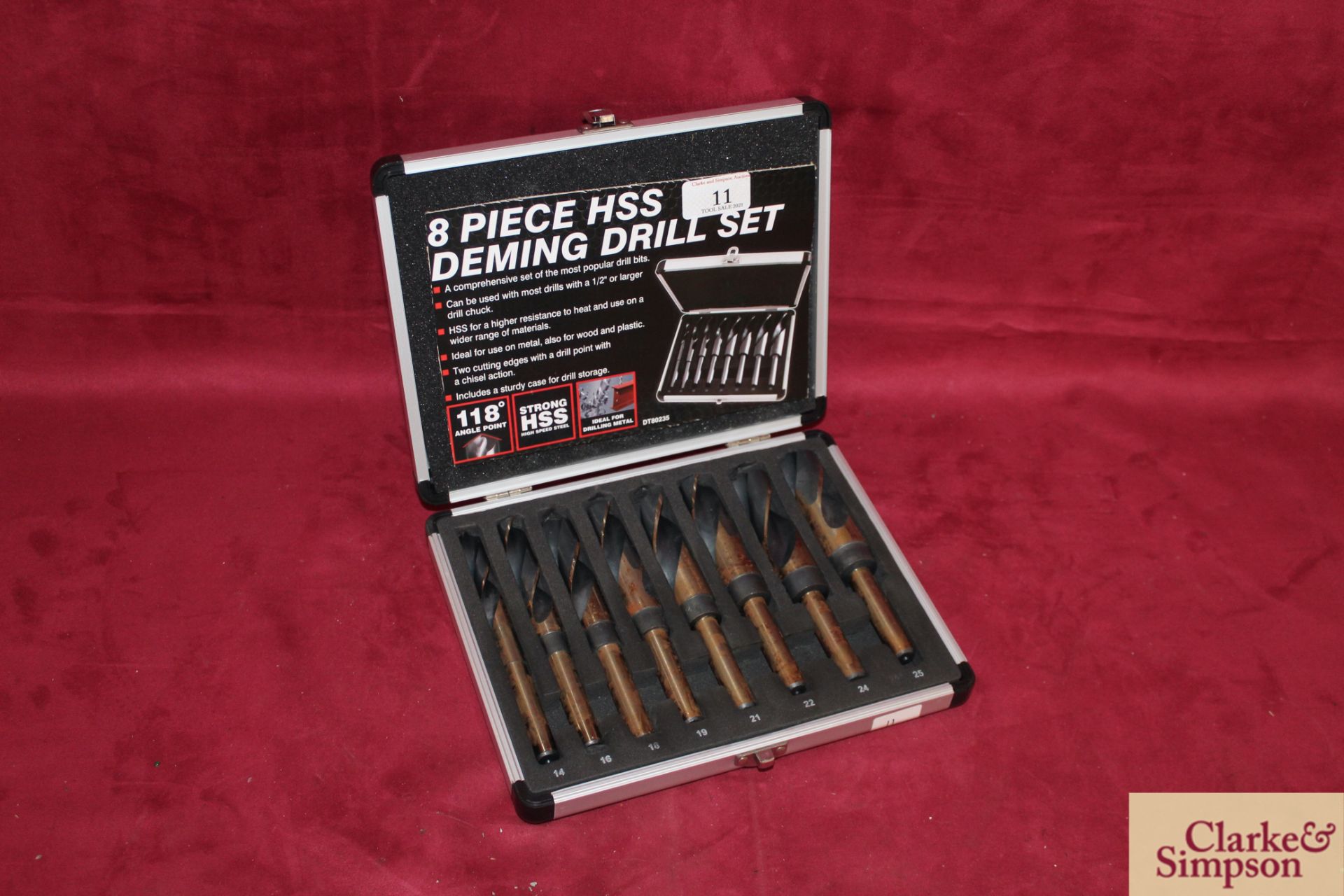 8 piece Deming drill set.*