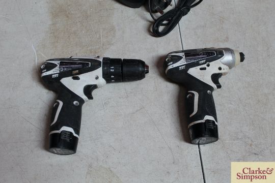 Absay tidligste Blind tillid Makita HP330D cordless drill and Makita TD090D cordless driver, two  batteries and charger.