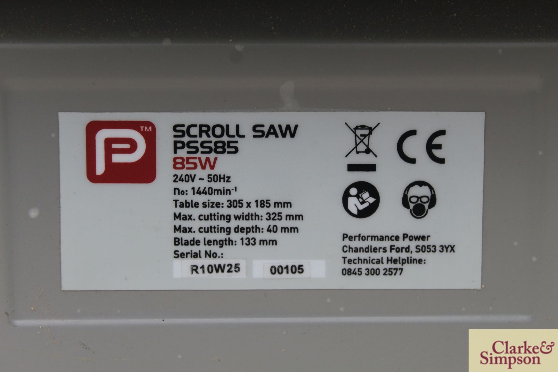 Performance Power PSS85 scroll saw. - Image 5 of 5