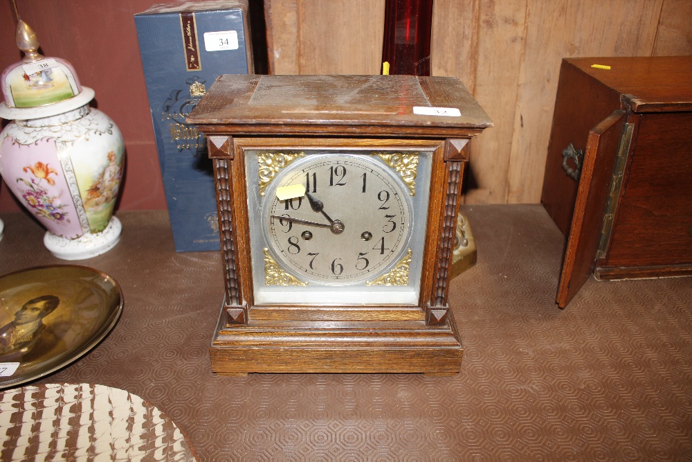 An Edwardian 8 day mantel clock incomplete