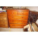 A mahogany chest of three long drawers