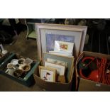 A quantity of various picture, prints and frames