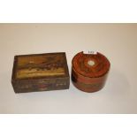 A Cashmere type circular box and cover; and a Japa