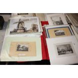 A folder containing Suffolk / Norfolk prints and d