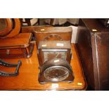 Three 1930's oak cased mantel clocks