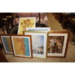 A quantity of various coloured prints after Monet,
