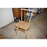 A light Ercol stick back dining chair
