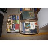 Three boxes of various books