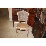 A gilt framed and cane salon chair AF