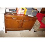 A 1930's oak sideboard