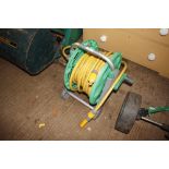 A garden hose reel