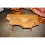 A rustic elm coffee table