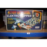 A vintage retro style "mission electro-flipper" pinball game